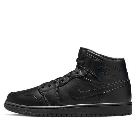 Air Jordan 1 Mid 'Triple Black' 2022  554724-093 Iconic Trainers