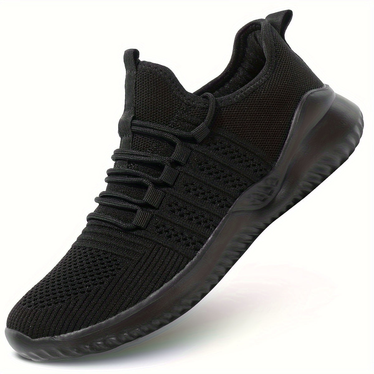 Men's Casual Sneakers, Breathable Lace-up Shoes With Fabric Uppers For Outdoor Walking Running, Spring Summer Autumn
