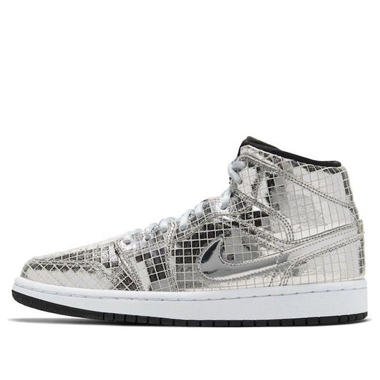 (WMNS) Air Jordan 1 Mid 'Disco Ball'  CU9304-001 Iconic Trainers