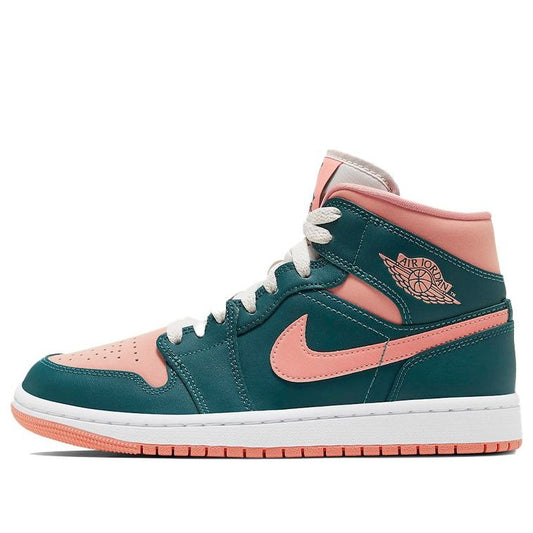 (WMNS) Air Jordan 1 Mid 'Dark Teal Green'  BQ6472-308 Epochal Sneaker