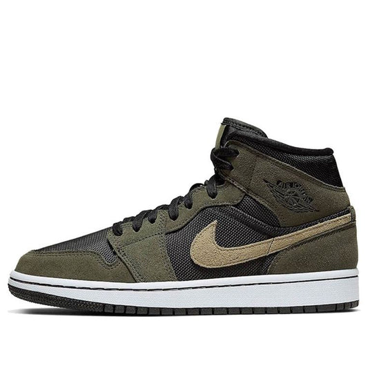 (WMNS) Air Jordan 1 Mid 'Olive'  BQ6472-030 Iconic Trainers